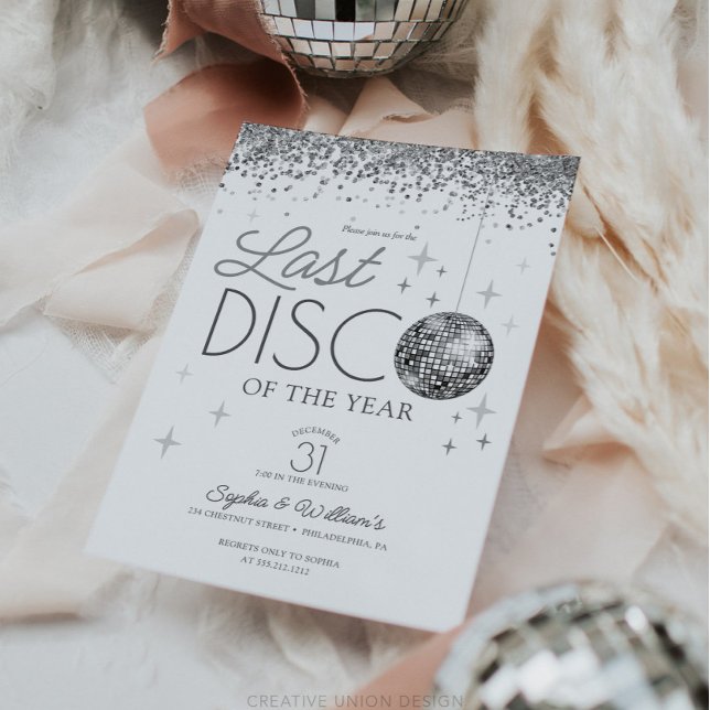 New Year's Eve Last Disco Of The Year Party Invitation (Last Disco New Year's Eve Party)