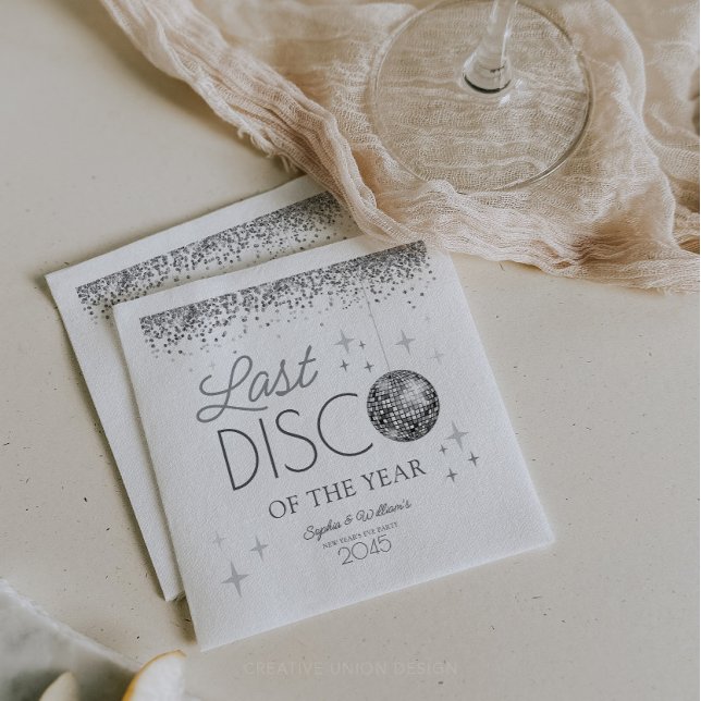 New Year's Eve Last Disco Of The Year Party Napkin (Last Disco of the Year)