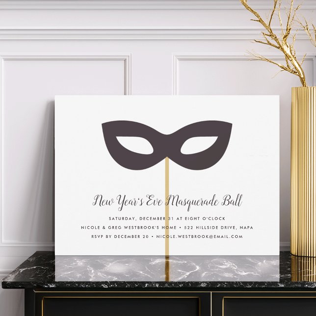New Year's Eve Masquerade Ball Invitation (Creator Uploaded)