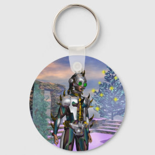 NEW YEAR'S EVE OF A CYBORG KEY RING