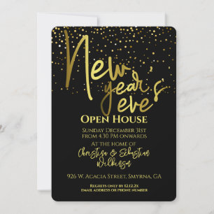New Year's Eve Open House Party Invitation