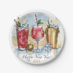 New Years Eve Paper Plate