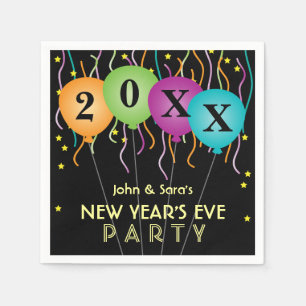 New Year's Eve Party Colourful Confetti Napkin