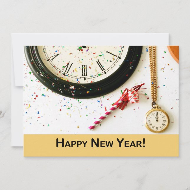 New Years Eve Party Countdown Invitation Clock (Front)