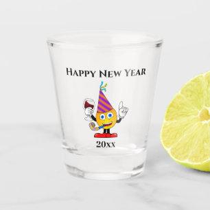New Years Eve Party Cute Funny Happy Emoji Shot Glass