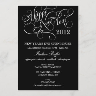 New Year's Eve Party - Elegant Formal Invitations