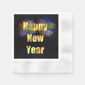 New Year's Eve Party Fireworks Napkin