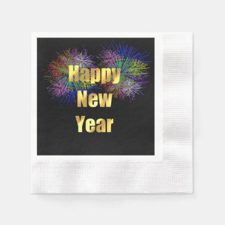 New Year's Eve Party Fireworks Napkin