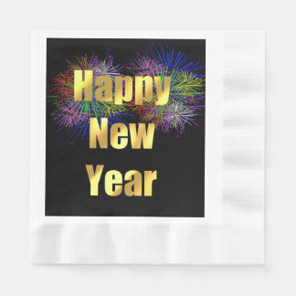 New Year's Eve Party Fireworks Napkin
