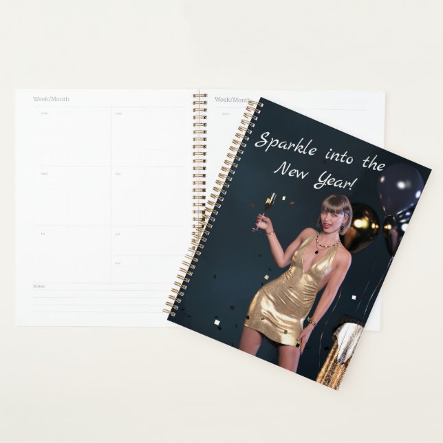 New Years Eve Party Girl in Sequined Dress Planner (Display)