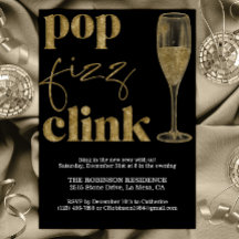 New Year's Eve Party Gold Sparkle Cheers