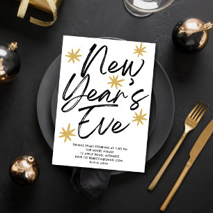 New Year's Eve Party Handwritten Invitation