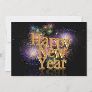 New years eve party invitation fireworks