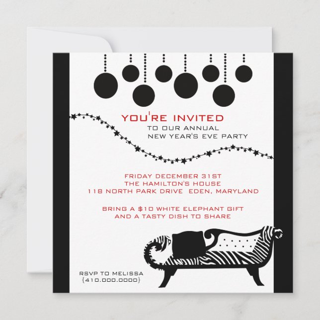 New Year's Eve Party Invitations (Front)