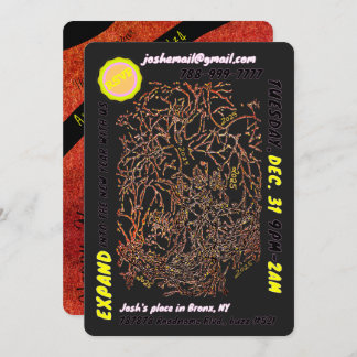 NEW YEAR'S EVE PARTY invite & flat holiday card