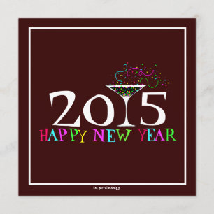 New Years Eve Party Martini Cocktail Invitation