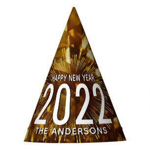 NEW YEAR'S EVE PARTY METROPOLITAN GOLD SPARKLE PARTY HAT