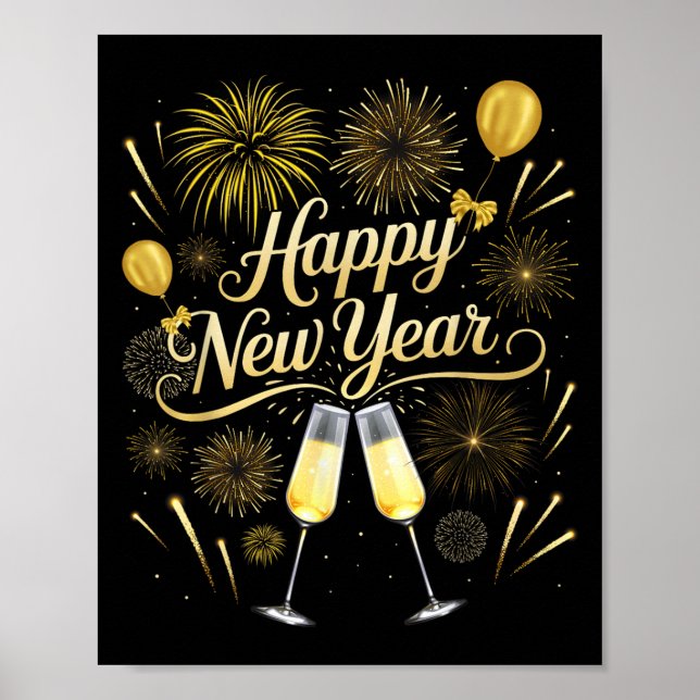 New Years Eve Party Nye Matching Family Happy New  Poster (Front)