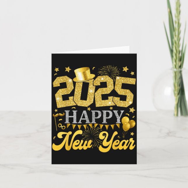 New Years Eve Party Supplies 2025 Happy New Year F Card (Front)