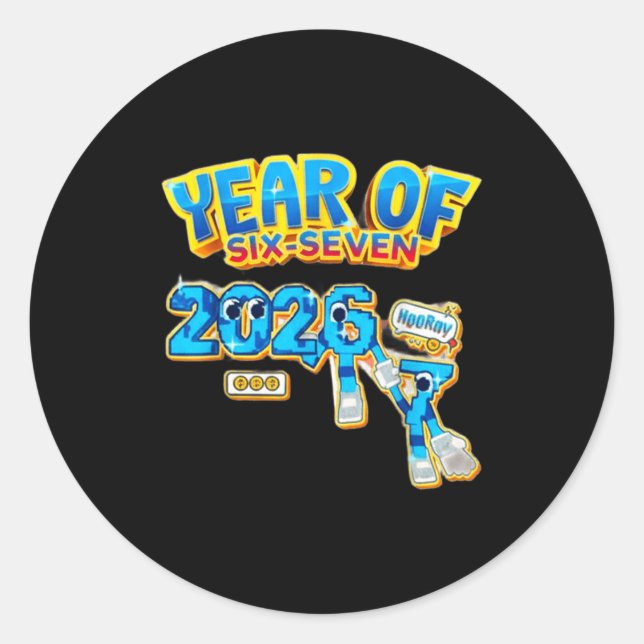 New Years Eve Party Supplies 2026 Happy New Year F Classic Round Sticker (Front)