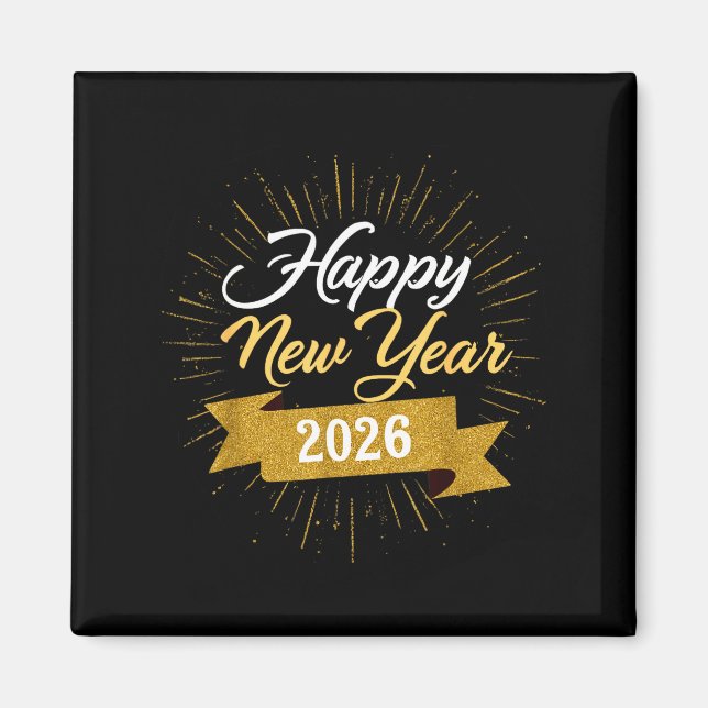New Years Eve Party Supplies 2026 Happy New Year F Magnet (Front)
