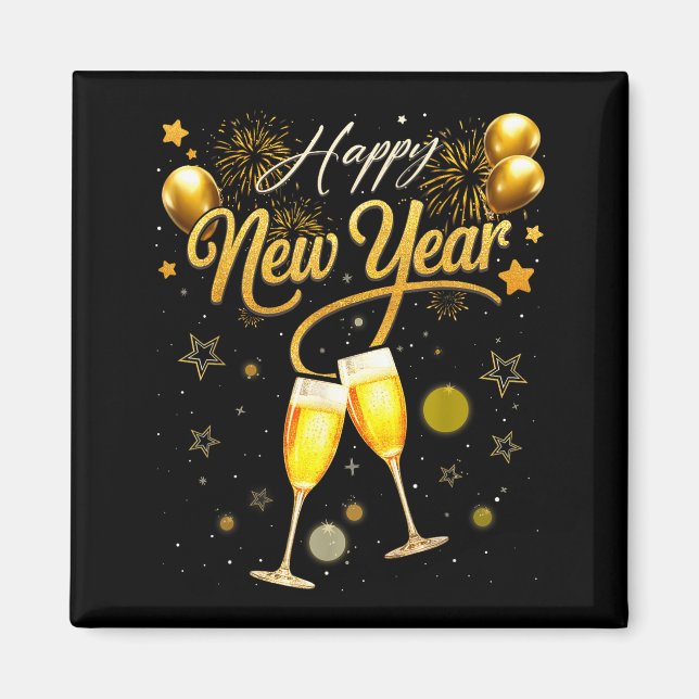 New Years Eve Party Supplies 2026 Happy New Year F Magnet (Front)