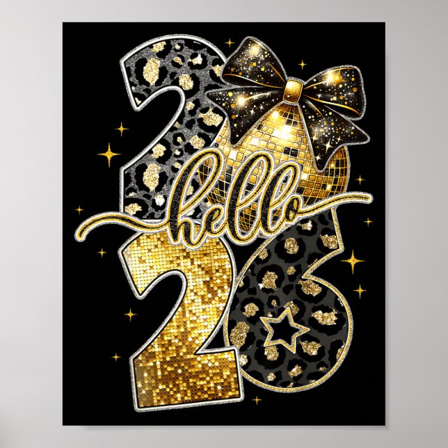 New Years Eve Party Supplies 2026 Happy New Year F Poster (Front)