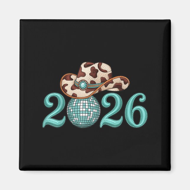 New Years Eve Party Supplies 2026 Western Nk Cowgi Magnet (Front)