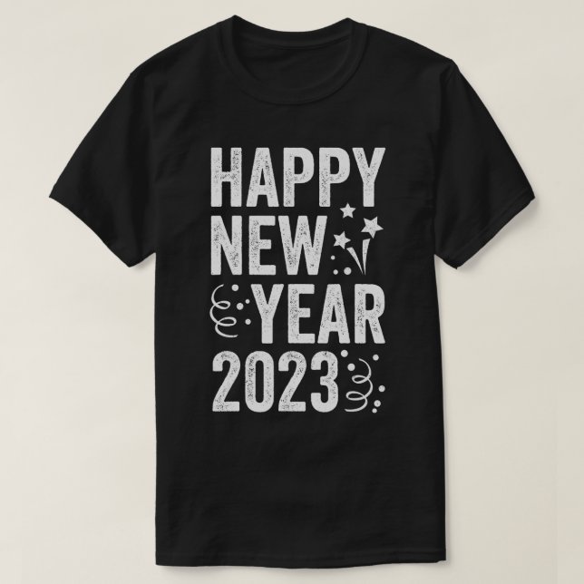 New Years Eve Party Supplies Kids NYE 2023 Happy N T-Shirt (Design Front)