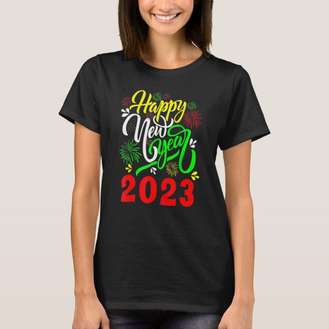 New Years Eve Party Supplies Kids NYE 2023 Happy N T-Shirt (Front)