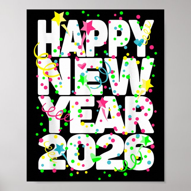 New Years Eve Party Supplies Kids Nye 2026 Happy N Poster (Front)