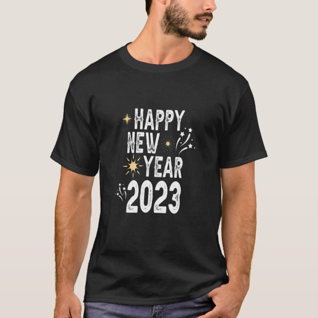 New Years Eve Party Supplies NYE 2023 Happy New Ye T-Shirt (Front)