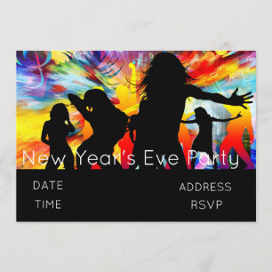 New Year's Eve party with disco Invitation