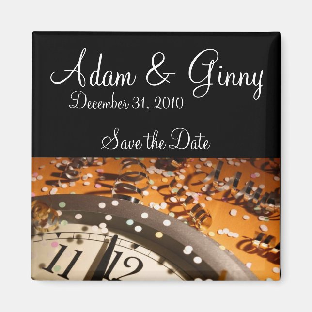 New Years Eve Save the Date Magnet (Front)