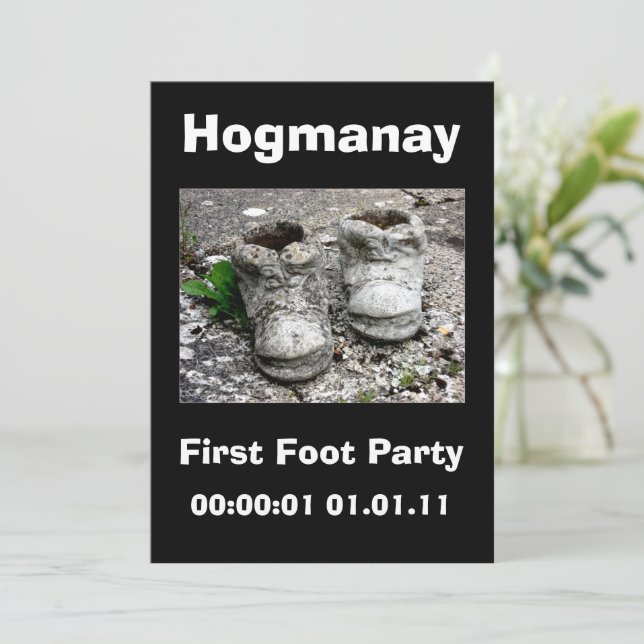 New Years Eve Scottish Hogmanay Party Invitation (Standing Front)
