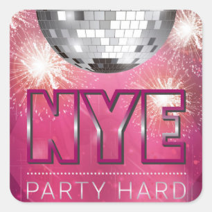 New Years Eve Square Sticker