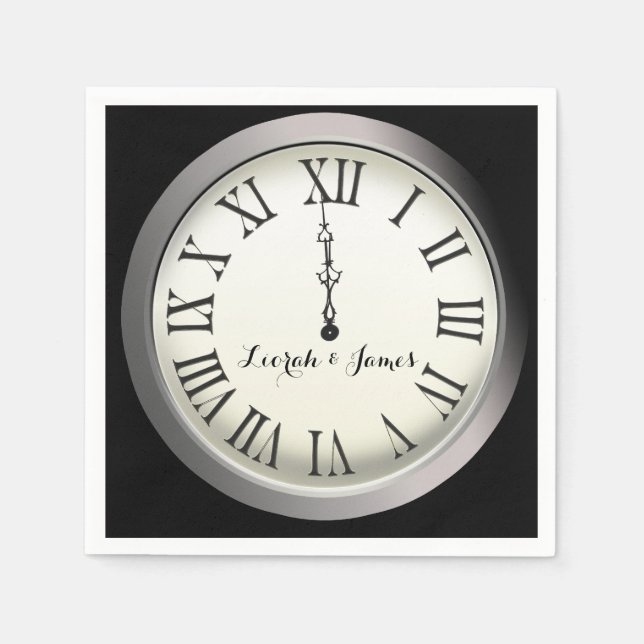 New Year's Eve wedding Napkin (Front)