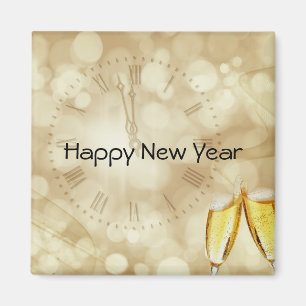 New Year's Eve with champagne glasses Magnet
