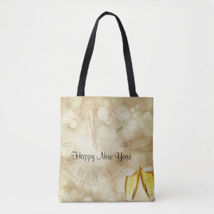 New Year's Eve with champagne glasses  Tote Bag