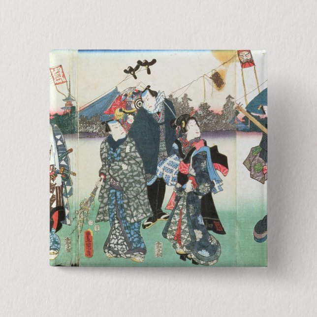 New Year's festival, 15 Cm Square Badge (Front)