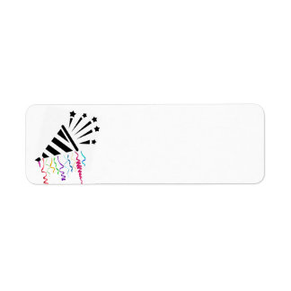 New Year's Festive Colourful Return Address Label