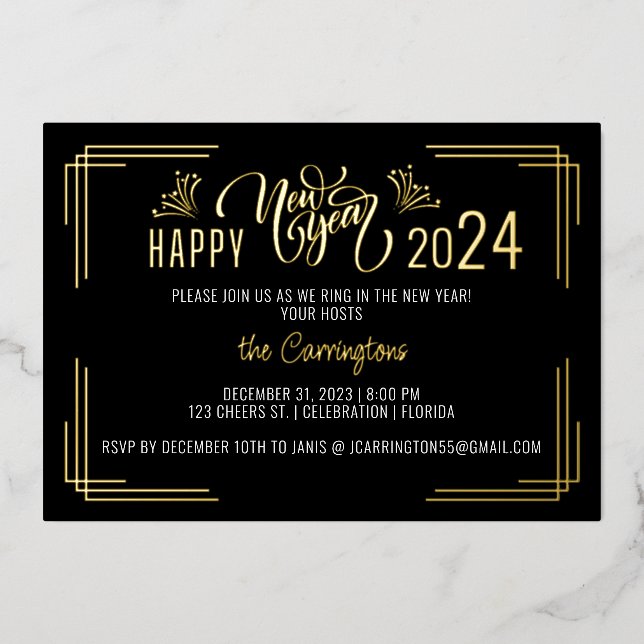 New Year's Gold & Black Party (Front)