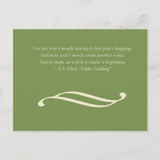 New Year's Greeting | Postcard (Front)