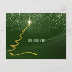 New Year's holidays golden elegant Postcard