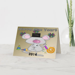 New Year's Mouse Greeting Card