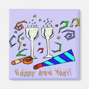 New Year's Noise Makers Magnet