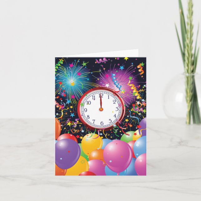 New Years Party Note Cards (Front)