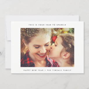NEW YEAR'S PHOTO CARD   Minimal Modern Gold