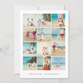 NEW YEAR'S PHOTO CARD | Modern Minimalist Grid