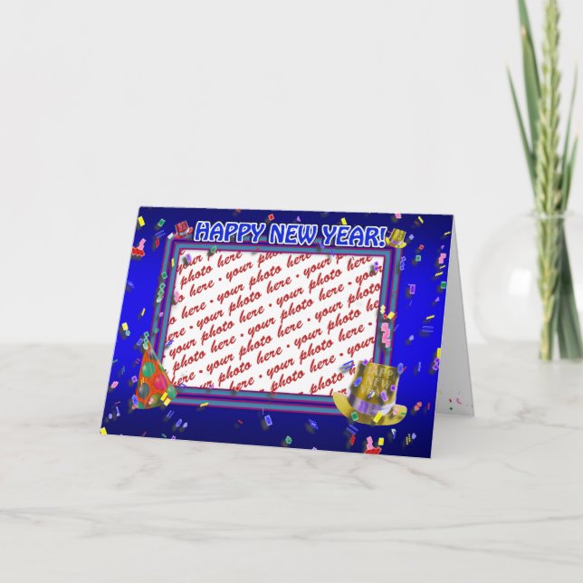 New Year's Photo Frame Holiday Card (Front)